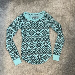 VS PINK Aqua and Black Aztec Thermal
